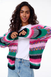 Pfefferminz-Strickjacke